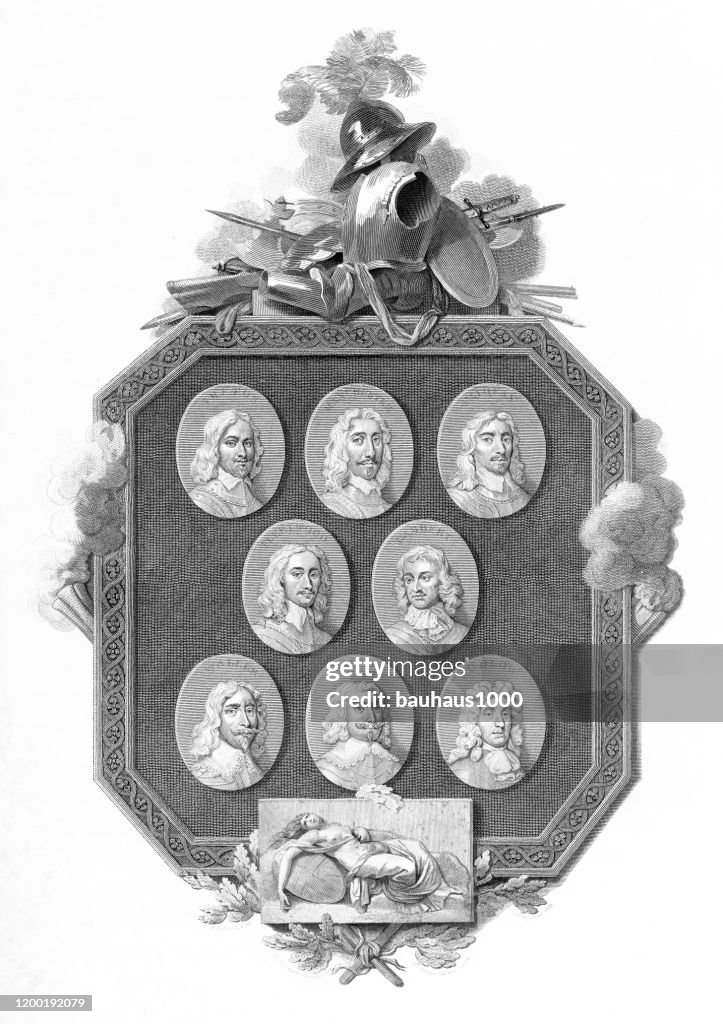 Engelsk adel, engelsk viktoriansk gravyr, 1806