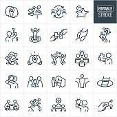 Business Solutions Thin Line Icons - Editable Stroke