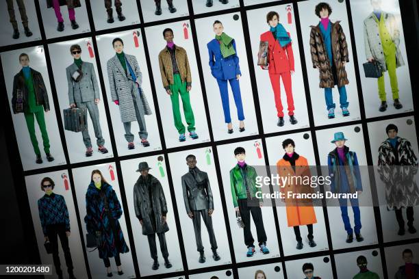 Atmosphere backstage before the Berluti Menswear Fall/Winter 2020-2021 show as part of Paris Fashion Week at Opera Garnier on January 17, 2020 in...
