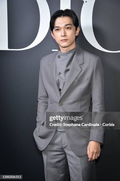 Ryo Yoshizawa attends the Dior Homme Menswear Fall/Winter 2020-2021 show as part of Paris Fashion Week on January 17, 2020 in Paris, France.