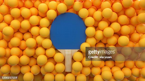 table tennis racket and balls - large group of objects sport stock pictures, royalty-free photos & images