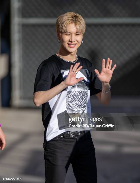 Lee Tae-min of the Kpop group 'SuperM' is seen at 'Jimmy Kimmel Live' on February 11, 2020 in Los Angeles, California.