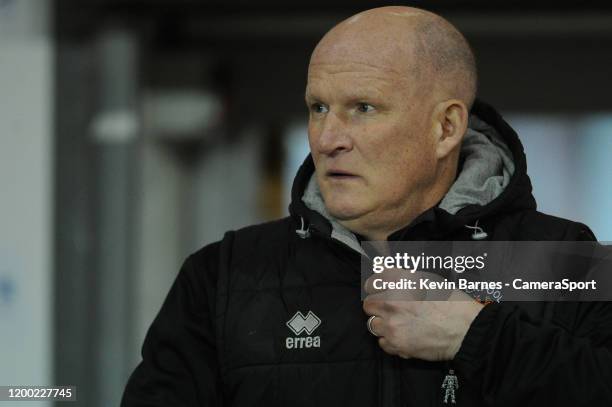 Blackpool manager Simon Grayson during the Sky Bet League One match between Blackpool and Gillingham at Bloomfield Road on February 11, 2020 in...