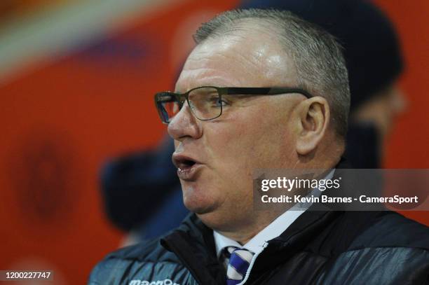 Gillingham manager Steve Evans during the Sky Bet League One match between Blackpool and Gillingham at Bloomfield Road on February 11, 2020 in...