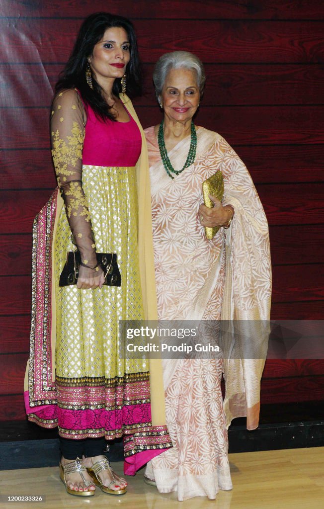 Waheeda Rehman with her daughter Kashvi Rekhi attend the Javed... News  Photo - Getty Images