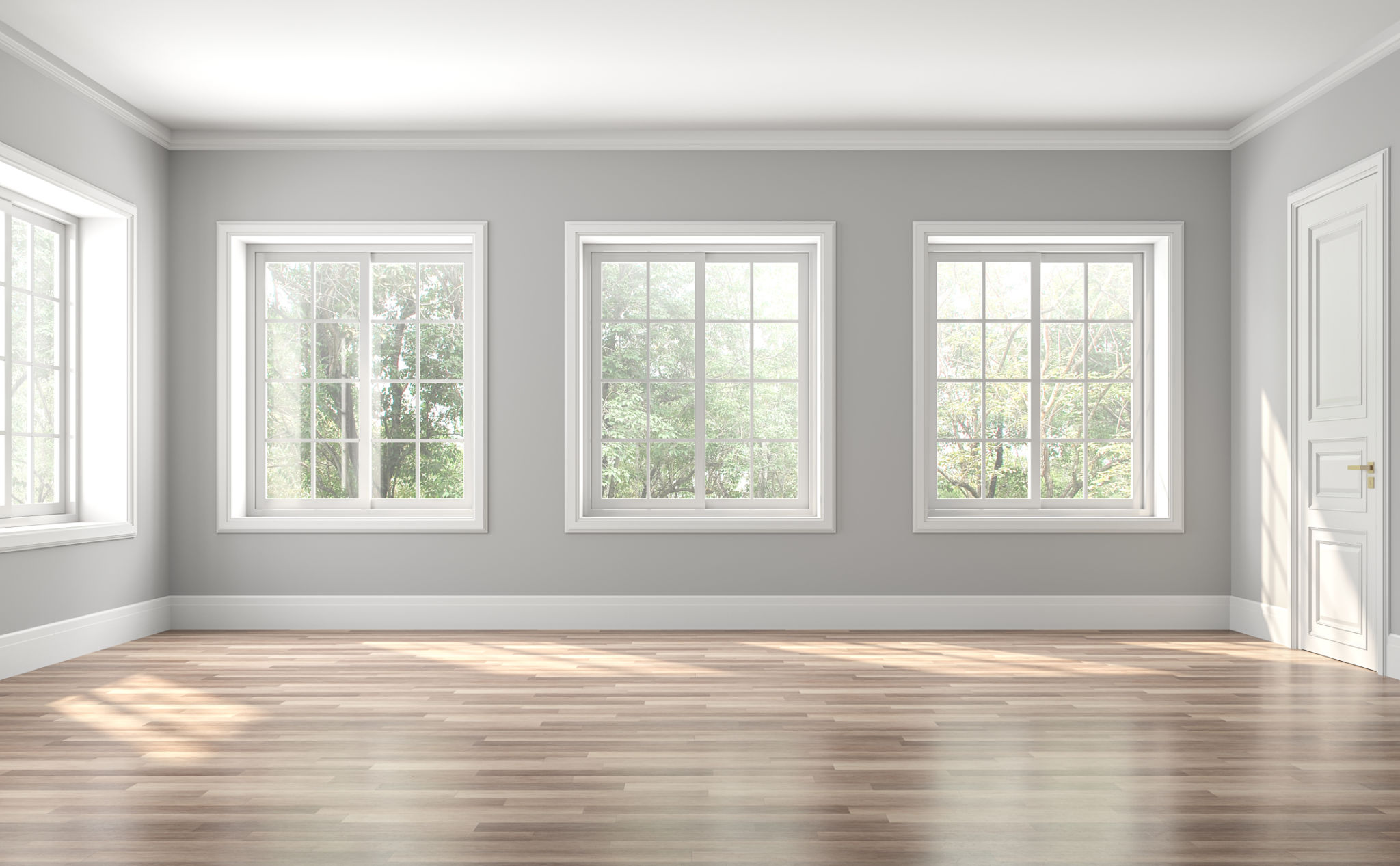 Classical empty room interior 3d render Classical empty room interior 3d render