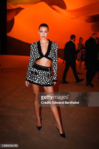 Jessica Goicoechea attends the Balmain Menswear Fall/Winter 2020-2021 show as part of Paris Fashion Week on January 17, 2020 in Paris, France.