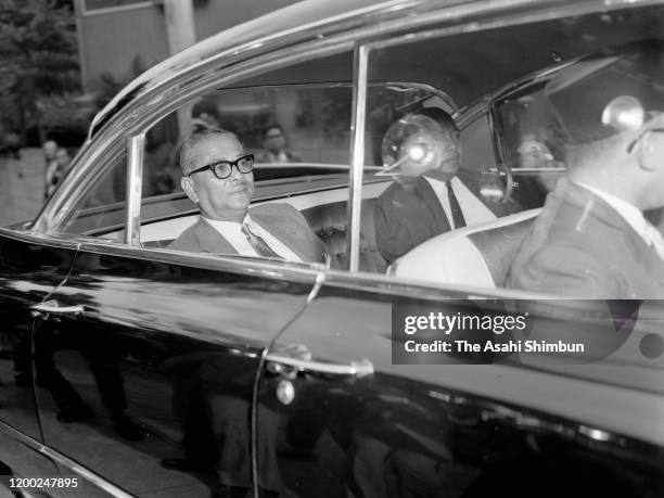 Malaya Chief Minister Tunku Abdul Rahman is seen on arrival at the Foreign Minister's official residence prior to his meeting with Indonesian...