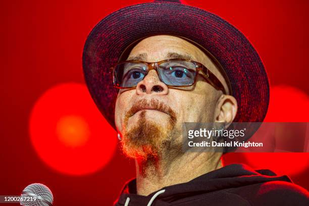 Comedian Sinbad performs on stage at The NAMM Show 2020 - Day 2 at Anaheim Convention Center on January 17, 2020 in Anaheim, California.