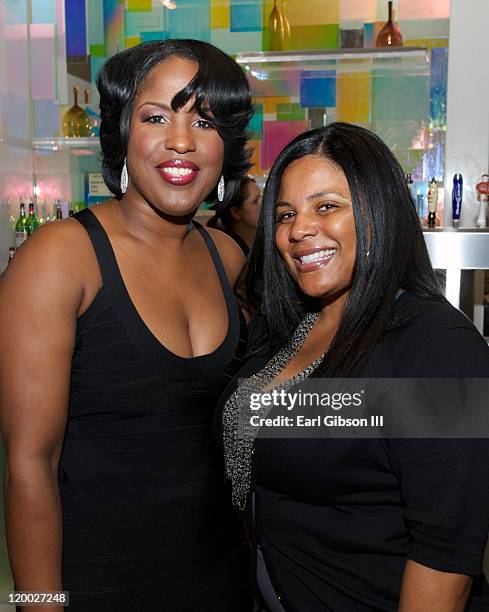 Chairman Roslyn M. Brock and President of the Magic Johnson Foundation, Towalame Austin, attend a private VIP Reception for the NAACP and Magic...