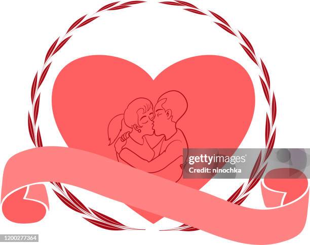 st.valentine's icon set - fiancé stock illustrations