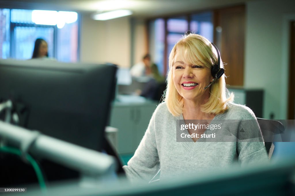 Call centre worker