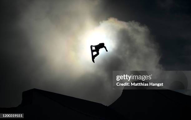 Stine Espeli Olsen of Norway competes in Women's Snowboard Slopestyle during day 9 of the Lausanne 2020 Winter Youth Olympics at Leysin Park & Pipe...