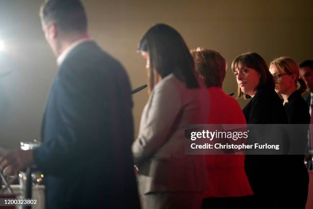 Labour MPs, Rebecca Long-Bailey, Jess Phillips, Emily Thornberry, Lisa Nandy and Keir Starmer, take part in the first party leadership hustings at...