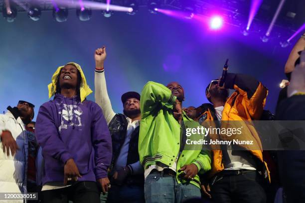 Rocky, A$AP Ferg, and Jim Jones perform at Yams Day 2020 at Barclays Center on January 17, 2020 in New York City.
