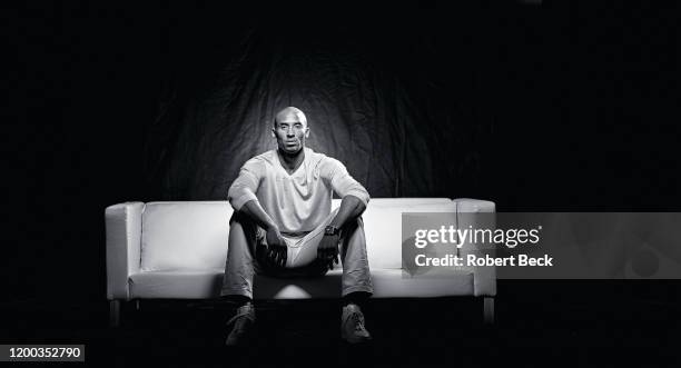 Portrait of Los Angeles Lakers guard Kobe Bryant casual during photo shoot. Cover. Los Angeles, CA 7/18/2014 CREDIT: Robert Beck