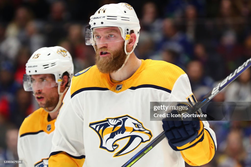 NHL: FEB 10 Predators at Canucks