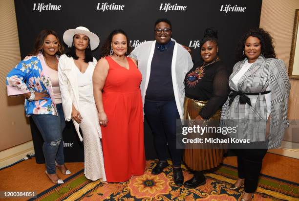 Kierra Sheard, Sheléa Frazier, Angela Birchett, Mychael Chinn, Raven Goodwin and Christina Bell attend Lifetime's TCA Panels featuring Supernanny and...