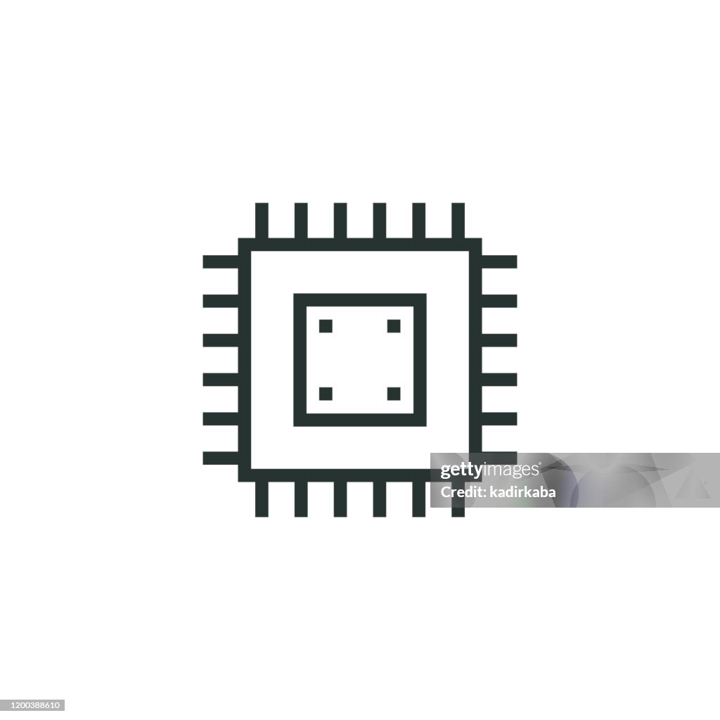 Pictogram CPU-lijn
