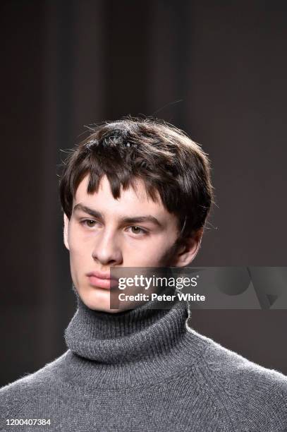 Audi Bizar walks the runway during the Hermes Menswear Fall/Winter 2020-2021 show as part of Paris Fashion Week on January 18, 2020 in Paris, France.