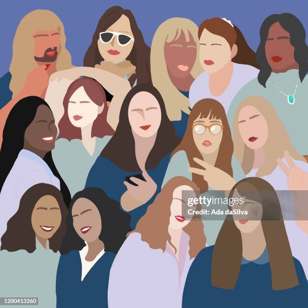 viele frauen und geschlecht weniger bild - lgbtqi rights stock-grafiken, -clipart, -cartoons und -symbole