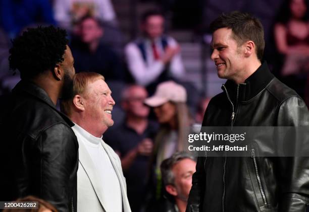 Mark Davis and Tom Brady attend the UFC 246 event at T-Mobile Arena on January 18, 2020 in Las Vegas, Nevada.