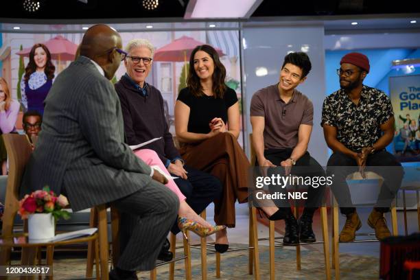 Al Roker, Ted Danson, D?Arcy Carden, Manny Jacinto and William Jackson Harper on Friday, January 31, 2020 --