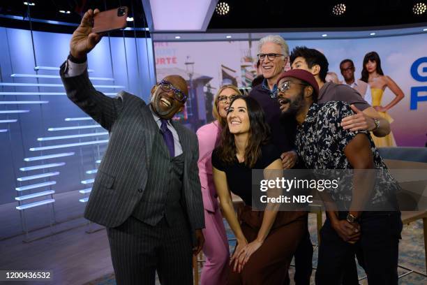 Al Roker, Jill Martin, D?Arcy Carden, Ted Danson, William Jackson Harper and Manny Jacinto on Friday, January 31, 2020 --