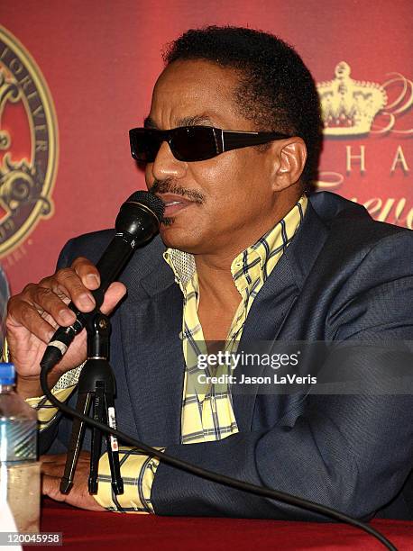 Marlon Jackson attends the Jackson Family press conference at Beverly Hills Hotel on July 25, 2011 in Beverly Hills, California.