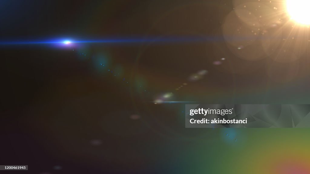 Lentille Flare, Space Light, Sun Light, Abstract Black Background