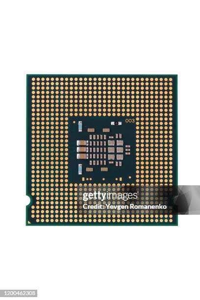 computer processors cpu isolated on white background - chip del computer foto e immagini stock
