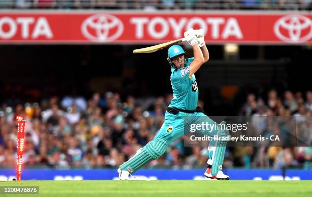 De Villiers of the Heat is clean bowled during the Big Bash League match between the Brisbane Heat and Melbourne Renegades at The Gabba on January...