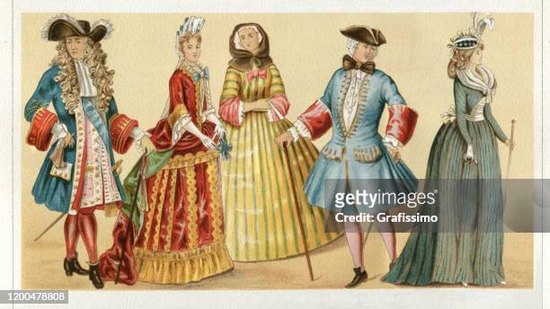 法國傳統服裝路易十四17世紀 - 17世紀風格 幅插畫檔、美工圖案、卡通及圖標