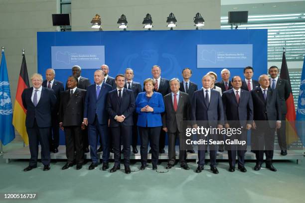 Participants, including British Prime Minister Boris Johnson, Turkish President Recep Tayyip Erdogan , French President Emmanuel Macron, German...