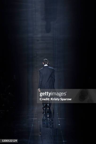 Models walk the runway during the Dunhill Menswear Fall/Winter 2020-2021 show as part of Paris Fashion Week on January 19, 2020 in Paris, France.