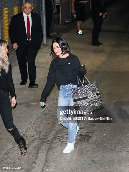 Lucy Hale is seen arriving at 'Jimmy Kimmel Live' show on February