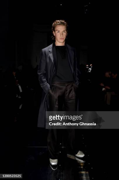 Will Poulter during the Dunhill Menswear Fall/Winter 2020-2021 show as part of Paris Fashion Week on January 19, 2020 in Paris, France.