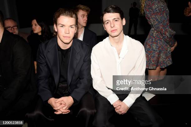 Will Poulter and Anthony Boyle during the Dunhill Menswear Fall/Winter 2020-2021 show as part of Paris Fashion Week on January 19, 2020 in Paris,...