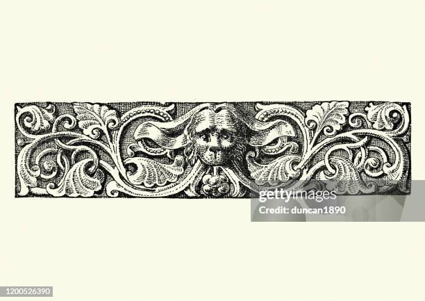 gargoyle, neo classical desgin element - gargoyle stock illustrations