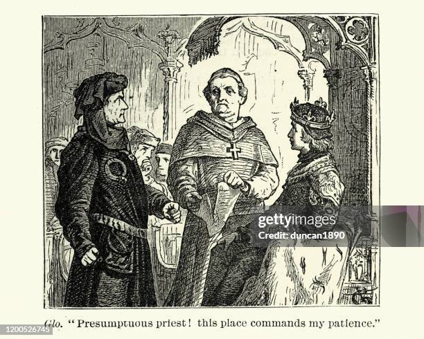 presumptuous priest !, henry vi, part 1 by william shakespeare - dislike pattern stock illustrations