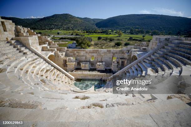 View of the 'Ancient Site of Patara' is seen in Turkey's Antalya province on February 13, 2020. Patara, once the capital of the Lycian Union, draws...