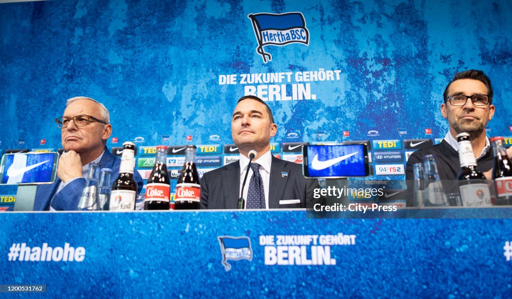 Hertha BSC press conference - Bundesliga