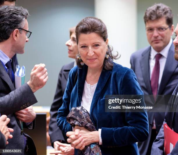French Minister of Solidarity and Health Agnes Buzyn arrives for an emergency EU health Ministers on 2019 novel coronavirus in the Europa the EU...