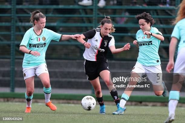 Alice Ilaria Berti of Juventus Women U19 in action during the Viareggio Women's Cup match between Juventus U19 and FC Internazionale U19 on February...