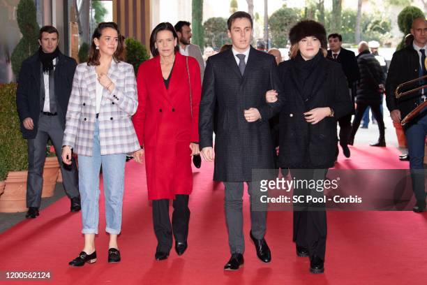 Pauline Ducruet, Princess Stephanie of Monaco, Louis Ducruet and Camille Gottlieb attend the 44th International Circus Festival on January 19, 2020...