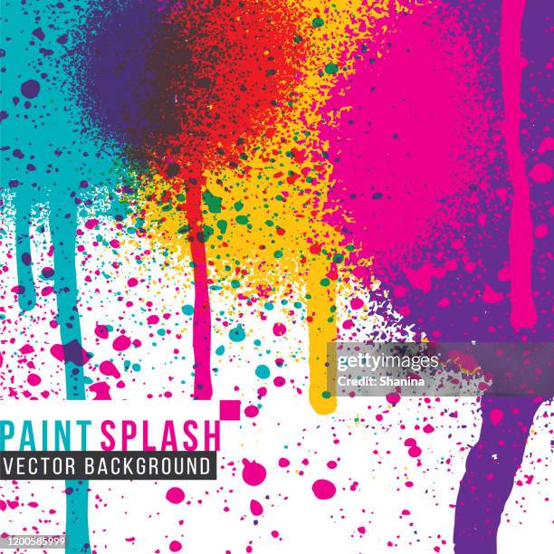 graffiti spray paint splatters background - translucent texture stock illustrations