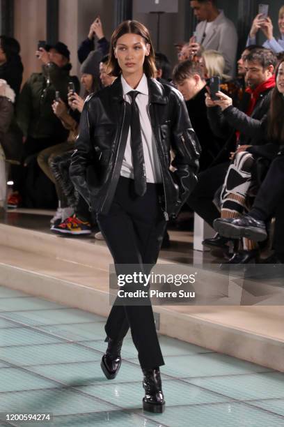 Bella Hadid walks the runway during the Alyx Menswear Fall/Winter 2020-2021 show as part of Paris Fashion Week on January 19, 2020 in Paris, France.