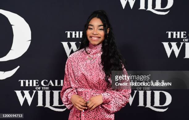 Actress Jadah Marie arrives for Disney's "The Call of the Wild" premiere at El Capitan theatre in Hollywood, California on February 13, 2020.