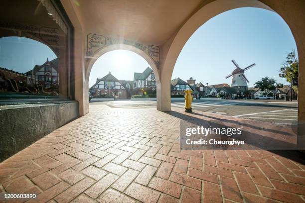 city of solvang, california - wind turbine california stock pictures, royalty-free photos & images