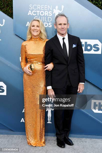 Catherine O'Hara and Bo Welch attend the 26th Annual Screen Actors Guild Awards at The Shrine Auditorium on January 19, 2020 in Los Angeles,...